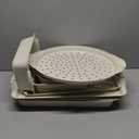 Kikcoin 22 PCS Nonstick Baking Pans Set, Stackable Bakeware Sets with Silicone Handles, 450°F Oven Safe Baking Sheet Set, Easy Release Cookie Sheets for Baking, Cream