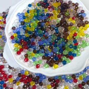 850pcs 6mm Glass Beads for Jewelry Making, Colorful Crystal Rainbow Beads, Assorted Briolette Faceted Loose Bulk Bead for Crafts DIY, Suncatchers, Bracelets, Earring, Necklace