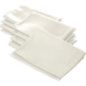 LA Linen 10-Pack Poly Poplin Napkin, Soft Cloth Napkins, Washable Reusable Napkins, Stain and Wrinkle Resistance Table Napkins for Dinner, Wedding, Parties, 18 by 18-Inch, Ivory