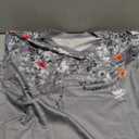 Womens Tops Short Sleeve Shirts Buttons V Neck Spring Fashion Summer Outfits Oversize Blouses Dressy Casual (Large, Grey Floral)