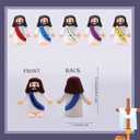 AKFAHOIF 100PCS Little Jesus Figures, Mini Jesus Figurines in Bulk, Multicolor Tiny Jesus Figures, Miniature Figurines to Hide and Seek Religious Gifts for Easter Egg Stuffers