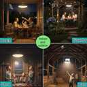 HULPPRE 3000lm Solar Shed Light Indoor Outdoor with Pull String, Daytime or Night,Dusk to Dawn,Bright with 169 LEDs,IP65 Waterproof,3 Modes,for Barn,Chicken Coop,Patio,Garden,Yard,Gazebo