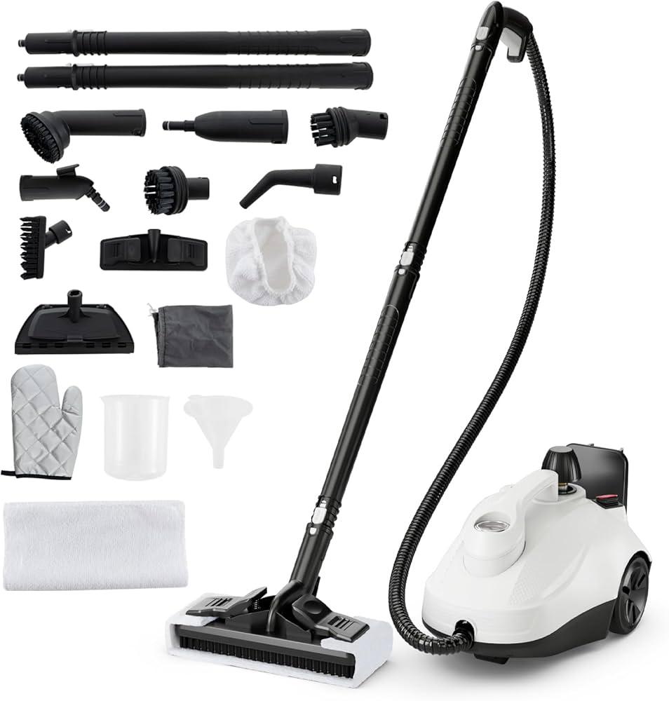 Multipurpose Steam Cleaner, 1800W Portable Household Steamer with 15 Accessories