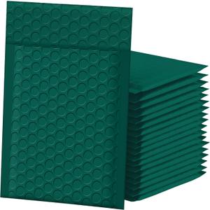 Famagic Bubble Mailers 4x8 Inch 50pc Ultramarine Green Shipping Bags, Chic Packaging Bags For Small Business, Colored Padded Mailing Envelopes, Opaque Matte Self Seal Bubble Poly Mailers Bulk #000