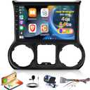 [8 Core 4G+64G] Car Radio for Jeep Wrangler 2011 2012 2013 2014-10.1 inch Android Touch Screen Car Play Stereo, DSP 32 EQ Audio/IPS Screen/Carplay/Android Auto/SWC/BT 5.0/WiFi