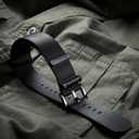 BINLUN Nylon Watch Band 18mm,20mm,22mm,24mm Rugged Military Replacement Watch Straps Silver&Black Stainless Buckle Heavy-Duty Wristband For Traditional Men Women Watches