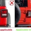 POETRYXIAO Tail Light Cover Guard with US Flag Style (LED Lights) for 2018-2023 Jeep Wrangler JL JLU(US Flag)