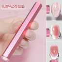 JERCLITY 13 Pieces Pink Series Cat Eye Magnet for Nails Double-Ended Hexagon Strong Nail Magnet Stick for Nail Art Flower Cat Eye Magnetic Pen Line Stripe Magnetic for Cat Eye Gel Polish Nail Art