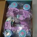 SULIFEEL Kids Adjustable Quad Roller Skates,Toddler Beginner Roller Skates for Gilrs and Boys Age 2-5 Years Old Mermaid Purple