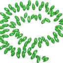 PATIKIL 2 Strands 180-190Pcs Teardrop Crystal Beads, 12x6mm Faceted Teardrop Briolette Horizontal Glass Beads Loose Bead for Bracelet Jewelry Making, Grass Green