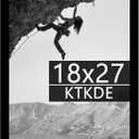 KTKDE 18x27 Picture Frame Black, Poster Frame Wooden, Puzzles Posters Photos or Artwork Photo Frame Vertical & Horizontal Wall Hanging