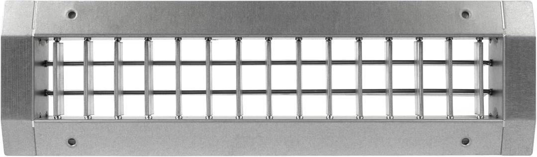 Repa Market 13" x 3" Inch Air Exhaust Grille for Round Ducts - 2 Adjustable Louvre Blades - Galvanized Air Supply Vent Cover - Side Fit Round Surface Canal Ducting from 6.30" to 15.74" Inches