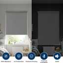 100% Blackout Roller Shades Cordless Blinds for Indoor Windows,Free-Stop Window Shades Pull Down,Thermal Insulated Fabric UV Protection,Blackout Window Guard Blinds for Home,Office,Grey,36" W x 72" H