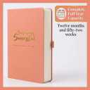 Surprisingly Successful Undated Weekly Planner A5  Finally Stick to Your Planner, No Guilt or Wasted Pages, Monthly + Weekly in One Flow, Thick Paper, Flat Lay, Simple Layout (Pink Vegan Leather)