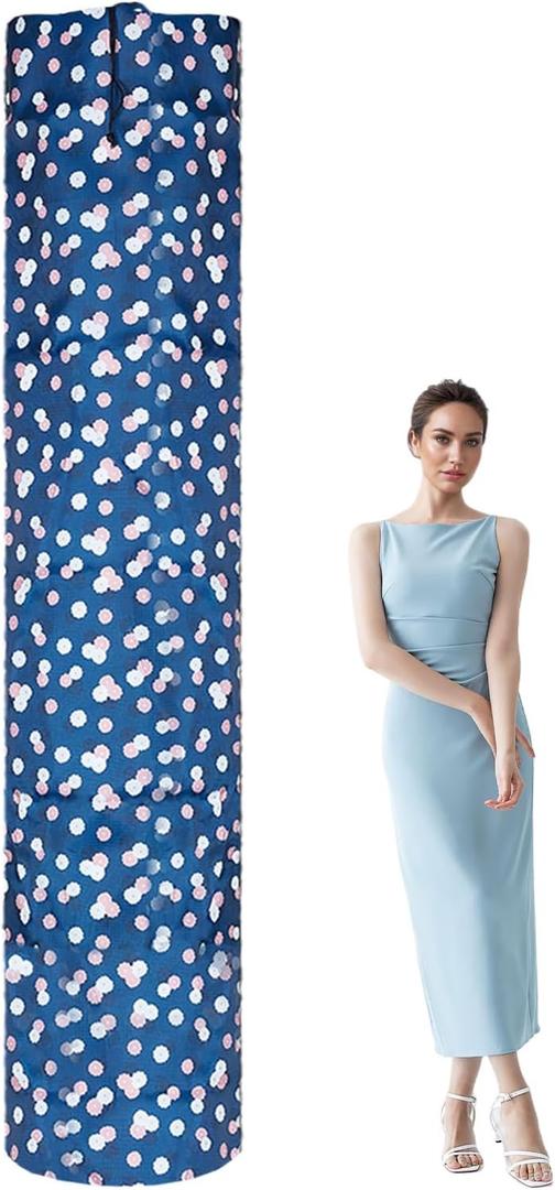 92 x 20 Inch Flower Oxford Cloth Jumbo Rug Storage Bag, Dustproof Carpet Protection Bags, Rolled Rugs Drawstring Carpet Pouch for Indoor Outdoor Carpet Storage Packing