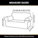 PrinceDeco Stretch Loveseat Sofa Cover Slipcover Couch Cover for 2 Cushion Sofa Washable Sofa Cover for Pets Friendly Furniture Protector Covers with Non Slip Bottom(Loveseat, Sand)