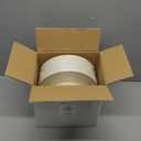 PULOTE 100PCS Ivory Plastic Plates - Cream Plastic Disposable Heavy Duty for Party & Wedding - Include 50 Each (Dinner & Dessert) Plates