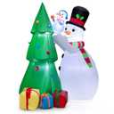 6-ft H Lighted Inflatable Snowman and Christmas Tree with Gift Boxes