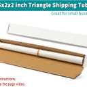 50-Pack Triangle Shipping Tubes, 18.25x2x2 inch Mailer Boxes
