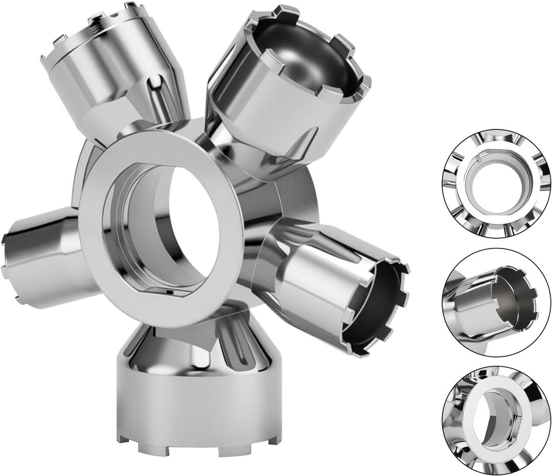 Upgraded Metal 10-in-1 Faucet Aerator Tool - Heavy-Duty Removal Key Kit, Fits M16.5/M18.5/M21.5/M22/M24/M28 Sizes,Works on Hidden Thread & Housing Aerators,Essential Home Plumbing Repair Accessory