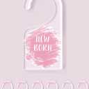 OneDream Baby Closet dividers Hanger separators - Set of 7 Baby Clothes dividers for Closet from Newborn to 24 Months, Acrylic Infant Clothes Divider (Pink)
