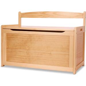 Melissa & Doug Wooden Toy Chest - Light Wood Furniture for Playroom, Blonde Kids Toy Box, Wooden Box Storage Organizer, Children's Furniture Chest, Honey