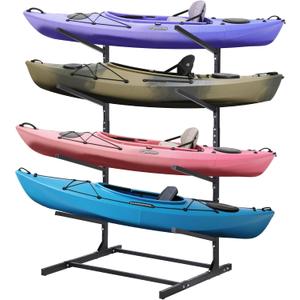 Kayak Storage Rack, Adjustable Kayak SUP Stand, Weatherproof and Heavy Duty Surfboard Storage Rack, Hold up Kayaks, SUPs, Paddleboards, Canoes, Size: 4 Levels for 4 Kayaks, 
Product Dimensions	40"D x 25"W x 73"H