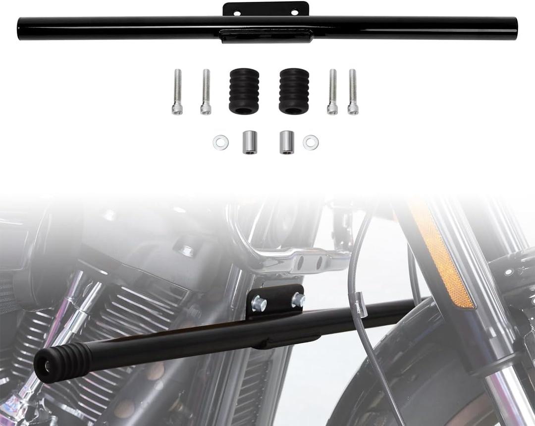 WOWTK Highway Peg Crash Bar Engine Guard for Harley Softail Low Rider S FXLRS, Low Rider ST FXLRST 2022-2023, Black