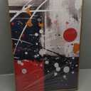 OIQArtOIQ 3 Piece Large Abstract Canvas Wall Art For Living Room Red Black Grey Framed Wall Art Modern Minimalist Luxury Energizing Aesthetic Art Prints Artwork For Bedroom Office Dining Room 24x36 in