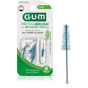GUM Proxabrush Go-Betweens Refills Tight, 8 Ct, Pack of 3