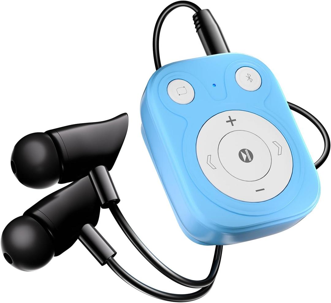 Mini MP3 Player with Bluetooth - 64GB MP3 with OTG Function Clip-Portable Lightweight Music Player for Sports/Running/Cycling/Exercise-Sporter,Student,Kid
