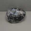 Air Hose 3/8 in x 50 ft, Heavy Duty, Lightweight, Kink Resistant, Hybrid Air Compressor Hose with 1/4 in Solid Brass Male Fittings, Bend Restrictors, 300 PSI (50FT, Black)