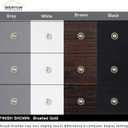 QOGRISUN 10-Pack Brass Crystal Cabinet Knobs,Glass Crystal Gold Drawer Knobs,1-1/4-Inch Polygon,Decorative Dresser Pulls, Modern Cabinet Hardware
