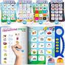 Gufino Spanish Learning for Kids: ABC Learning for Toddlers, Busy Book, Speech Therapy, Alphabet Sound Book, Preschool Learning Activities, Letter Tracing, English & Spanish, Learn Spanish for Kids