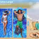 2 Pack Microfiber Thin Lightweight Beach Towel Oversized 71x32 Extra Large Sand Free Towels for Travel Swim Pool Yoga Gym Camping for Adults Women Men Beach Essentials Accessories Vacation Gift