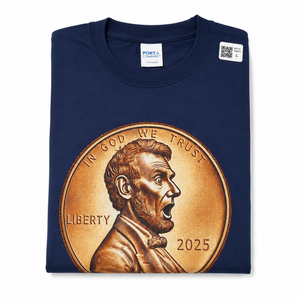 Navy Coin T Shirt. Size Mens Navy Blue, Large