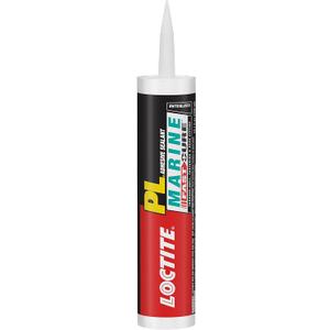 Loctite PL Marine Fast Cure Adhesive Sealants, Waterproof Construction Glue for Fiberglass, Vinyl, Glass & More - 10 fl oz Cartridge, Pack of 1 (Single)