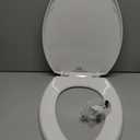 Bemis 7300SLEC Slow Close Toilet Seat, Easy Clean Hinges and Durable Plastic Seat, Made in USA, Elongated, White