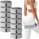 12 Pcs Fabric Resistance Bands for Working Out Non-Slip Booty Exercise Loop Bands for Women Men Glutes Hip Thigh Butt Yoga Pilates Fitness Gym, Light Medium Heavy, Medium Resistance