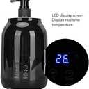 Massage Oil Warmer, Professional Electric Lotion Bottle Warmer with Two Oil Bottle Dispenser, LED Temperature Display, Essential Lube Gel Cream Heating Warmer for Home, Salon, SPA