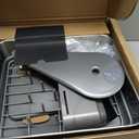 simplehuman Compact Dish Drying Rack with Stainless Steel Frame, 360 Easy Drain Swivel Spout, Utensil Holder, Anti-Residue Coating, Moisture Control Surface, Grey (Compact (15'' X 15.5'' X 7.5''), Gray)