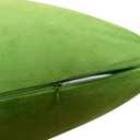 Krifey Throw Pillow Covers Velvet Spring Decorative Square Pillowcase Soft Cushion Case for Couch Bedroom 18x18 Inch Apple Green, Pack of 2