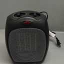 Amazon Basics Ceramic Space Heater, Portable Indoor Heating Solution, With Overheat and Tip-Over Protection, Thermostat, Non-Oscillating, 1500W, 7.52"D x 6.34"W x 9.45"H, Black