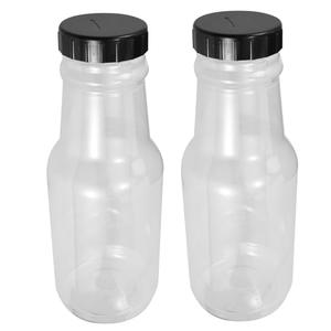 HAKIDZEL 2pcs Transparent Popcorn Storage Jar with Tamper Evident Caps Reusable Popcorn Container for Candy Cookies and Juices Capacity Each