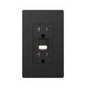 AIDA 20 Amp GFCI Outlet, Self-Test Nightlight Electrical Outlet, Tamper-Resistant Receptacle with LED Indicator, Ground Fault Circuit Interrupters, Wall Plate Included, UL Listed (1 Pack, Matte Black)