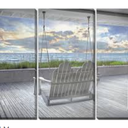  12×24 Swing At Beach Framed Art