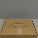 Brown Kraft Cookie Boxes with Ribbons & Tags (20 Pack) 5.8 x 3.7 Small Craft Gift Boxes for Baked Goods, Candy, Treats, Chocolate, Fudge, Christmas, Decorative Food Packaging, Empty, Bulk, Square