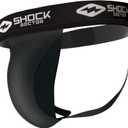Shock Doctor Athletic Supporter with Cup Pocket, Jock Strap Protection, (Cup Not Included) (Medium, Black)