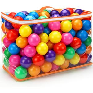 Vanland Ball Pit Balls for Baby and Toddler Phthalate Free BPA Free Crush Proof Plastic - Multicolored Pit Balls in Reusable Play Toys for Kids with Storage Bag
