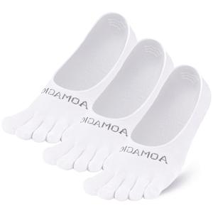 OrrinSports Toe Socks Women Low Cut No Show Socks Non-Slip Invisible Ankle Sock Liner Five Finger Sock (3 Pack)